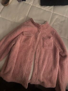 Pink fuzzy jacket